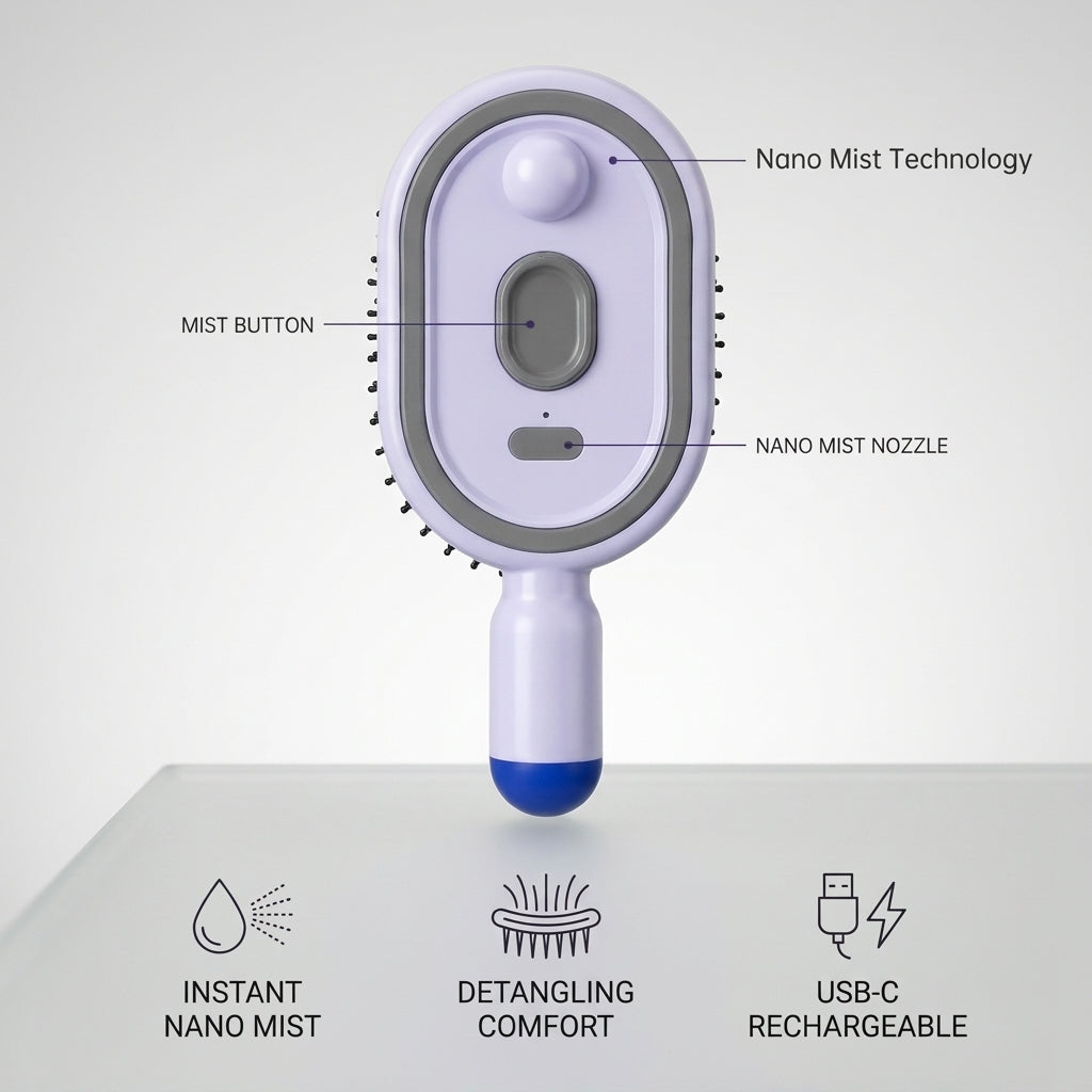 Electric Spray Retractable Comb